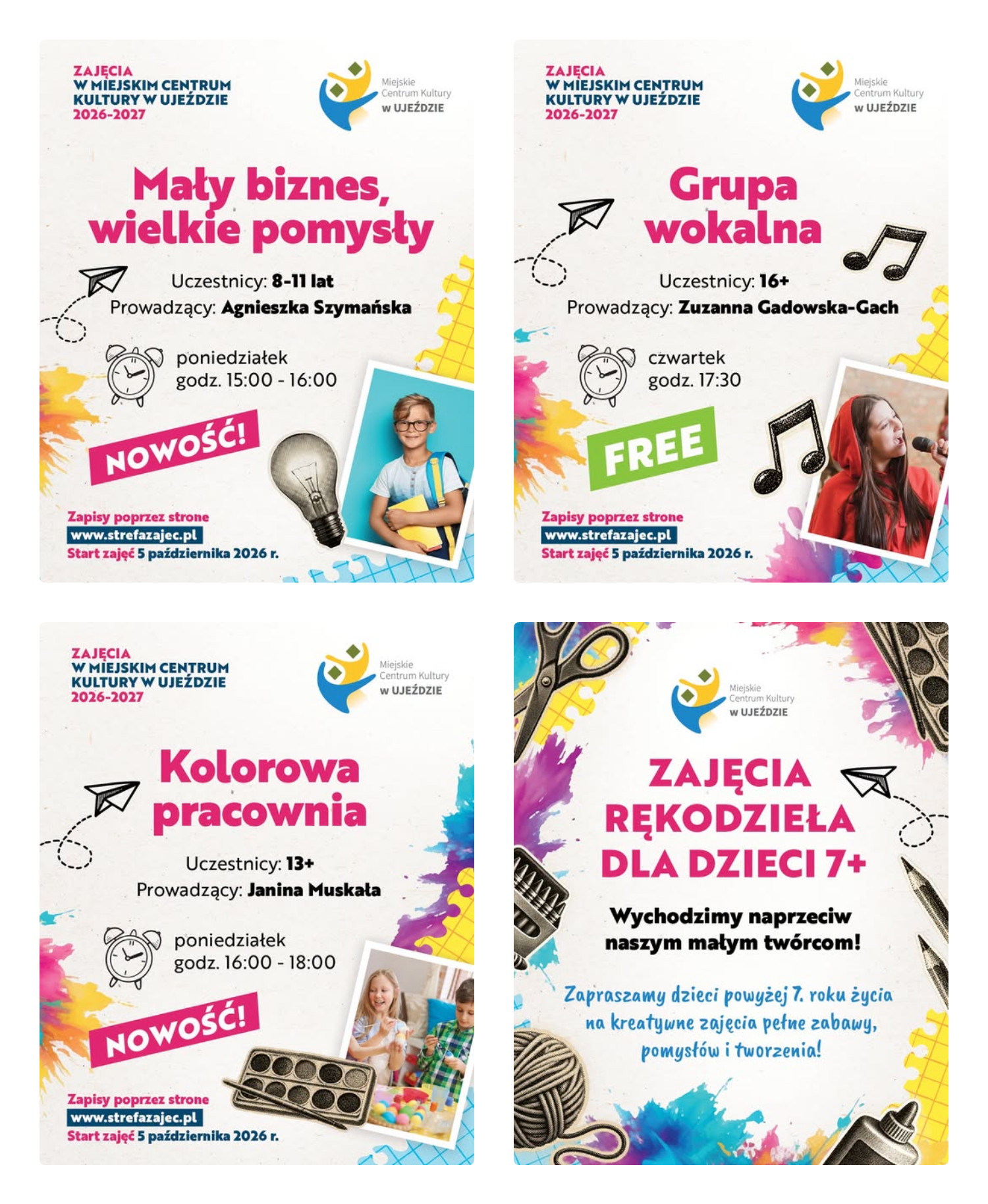 aktualność: 🎨 Nowy sezon zajęć w Miejskim Centrum Kultury w Ujeździe!